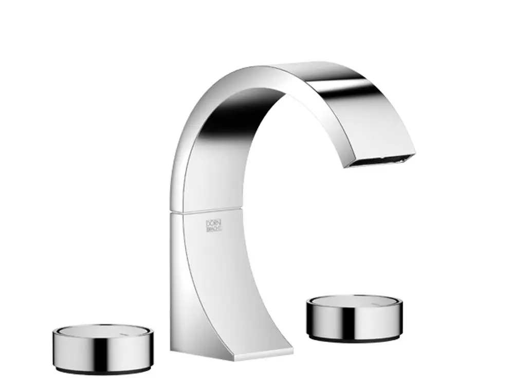 Dornbracht-CYO-Waschtisch-Dreilochbatterie-mit Ablaufgarnitur-Ausladung 133mm-Dark Chrome, 20710811-19 Galeriebild 1